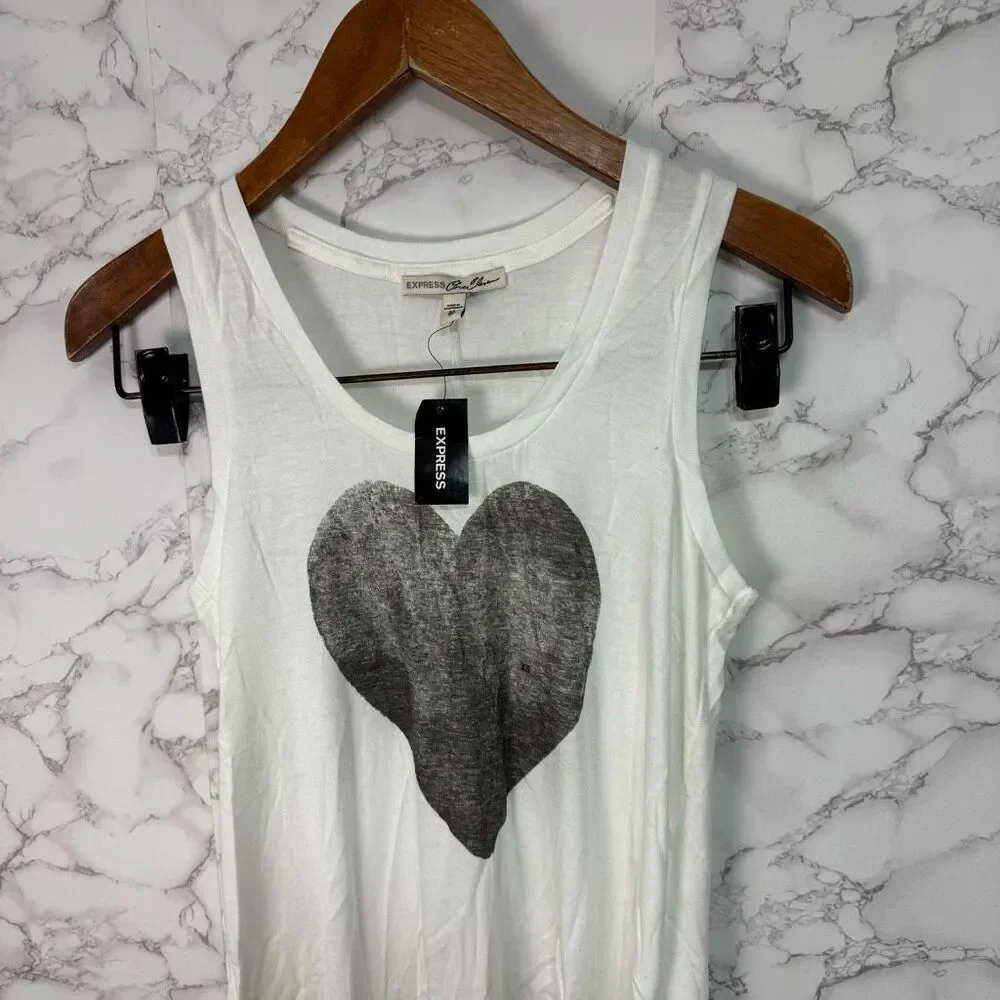 Express Heart Tank sz XS Silky Stretch NEW # F737 - Picture 3 of 7